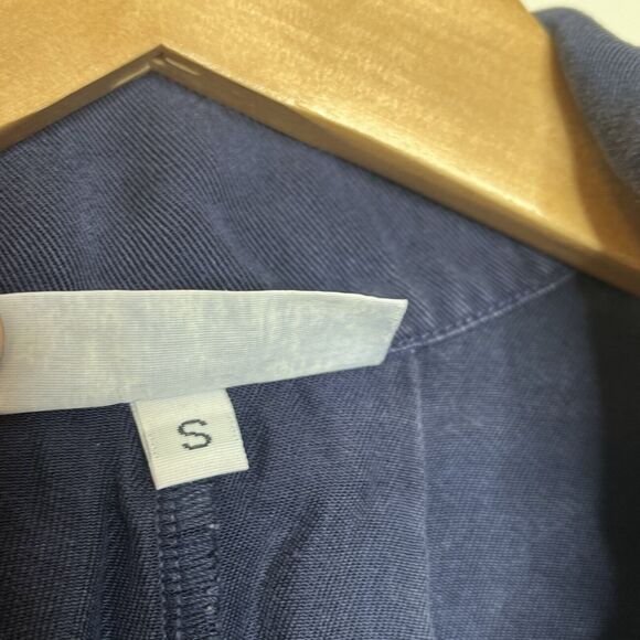 Bryn Walker Button Up Tunic Top Blue Womens Small Long Sleeve Lagenlook - Picture 6 of 14